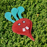 Green & Wilds Terry The Turnip Eco Dog Toy made from natural jute and suede – biodegradable, durable, and safe for pets.