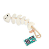 Green & Wilds Thin Lizzie Bonefish Eco Dog Toy – made from natural jute fabric with plaited jute rope, biodegradable and pet-safe.