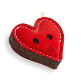Green & Wilds Trudy Truelove Eco Dog Toy – heart-shaped natural jute and suede pet-safe toy, perfect for small dogs.