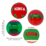 KONG Holiday Occasions Balls 4 Pack