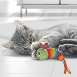 KONG Bat-A-Bout Clackz Caterpillar - Interactive Catnip Toy for Cats