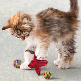 KONG Cat Active Jacks 3 Pack - Bouncy Balls and Crackle Toy for Cats