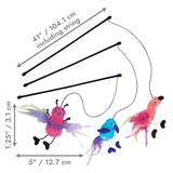 KONG Cat Feather Teaser Toy (Assorted Characters)