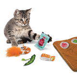 KONG Cat Pull A Partz Sushi - 5-Toys-in-1 Crinkle Sound Catnip Toy for Cats