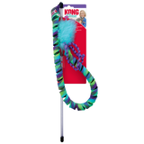 KONG Cat Teaser Curlz – Spring-Loaded Wand Toy with Feather & Ribbon for Cats