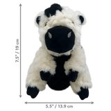 KONG Comfort Tykes Cow - Removable Grunter Plush Toy for Dogs