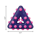 KONG Dotz Triangle – Durable, Textured Chew Toy for Dogs with Dental Cleaning Benefits Large