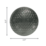 KONG DuraMax Ball – Tough, textured chew ball with squeaker for dogs, made with ultra-durable K-100 material - Dimensions