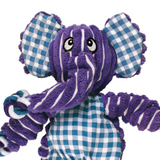 KONG Floppy Knots Elephant - Squeaky Plush Toy for Dogs