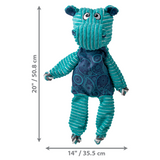 KONG Floppy Knots Hippo Jumbo XL - Durable Plush Cuddle Toy for Dogs