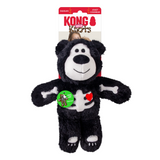 KONG Halloween Wild Knots Skeleton Bear (Assorted Characters) - Squeaky Plush Cuddle Toy for Dogs