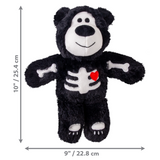 KONG Halloween Wild Knots Skeleton Bear (Assorted Characters) - Squeaky Plush Cuddle Toy for Dogs