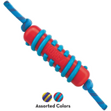 KONG Jaxx Brights Stick with Rope (Assorted Colours) – Durable Tug & Fetch for Dogs