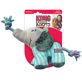 KONG Knots Carnival Elephant – Tough Plush Dog Toy with Rope & Squeaker Packaging