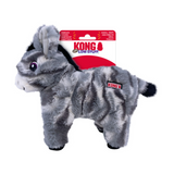 KONG Low Stuff Stripes Donkey Plush Dog Toy – Soft, floppy body with low tone squeaker, minimal stuffing, and high-contrast stripes.