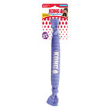 KONG Puppy Signature Crunch Single Rope – Crunchy Puppy Tug & Chew Toy in Soft Tube Sock Material