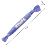 KONG Puppy Signature Crunch Single Rope – Crunchy Puppy Tug & Chew Toy in Soft Tube Sock Material