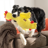 KONG Scruffs Chicken - Squeaky, Fun Plush Toy for Dogs