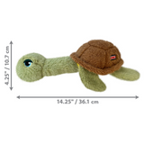 KONG Scruffs Turtle - Squeaky, Fun Plush Toy for Dogs
