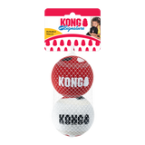 KONG Signature Sport Balls 2 Pack – durable, high-bounce, non-abrasive dog fetch balls, ideal for playtime.