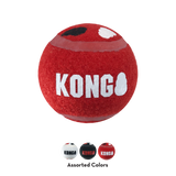 KONG Signature Sport Balls 2 Pack – durable, high-bounce, non-abrasive dog fetch balls, ideal for playtime.