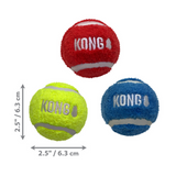 KONG Sport Softies Balls 3 Pack – soft plush, bouncy dog fetch ball with sherpa fleece, gentle on teeth and gums, no squeaker.