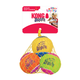 KONG SqueakAir Birthday Balls – Durable squeaky tennis balls for dogs, perfect for fetch and interactive play - Packaging