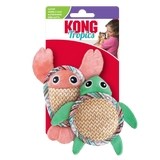 KONG Tropics Pals 2 Pack - Plush Catnip Infused Toys for Cats