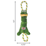 KONG Tugger Knots Frog – Durable Tug-of-War Dog Toy with Knotted Ropes & Squeaker