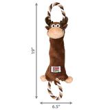 KONG Tugger Knots Moose – Durable Tug-of-War Dog Toy with Knotted Ropes & Squeaker