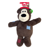 KONG Wild Knots Bear Jumbo XL (Assorted Characters) - Squeaky Plush Cuddle Toy for Dogs