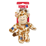 KONG Wild Knots Giraffe – Durable Plush Dog Toy with Knotted Rope & Squeaker