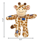 KONG Wild Knots Giraffe – Durable Plush Dog Toy with Knotted Rope & Squeaker