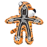 KONG Wild Knots Tiger – Durable Plush Dog Toy with Knotted Rope & Squeaker