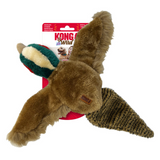 KONG Wild Low Stuff Pheasant Dog Toy – Soft plush with realistic floppy body, squeaker, and minimal stuffing, perfect for hunting and cuddling.