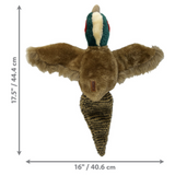 KONG Wild Low Stuff Pheasant Dog Toy – Soft plush with realistic floppy body, squeaker, and minimal stuffing, perfect for hunting and cuddling.