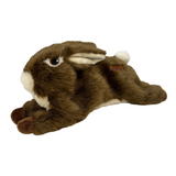 KONG Wild Low Stuff Rabbit Dog Toy – Soft plush with realistic floppy body, squeaker, and minimal stuffing, perfect for hunting and cuddling.
