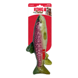 KONG Wild Shieldz Fish – Tough Floating Training Toy for Dogs, Available in Trout or Perch