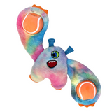 KONG Woozles Monster Dog Toy – Soft plush toy with floppy half-ball arms, multiple squeakers, and surprise monster designs.