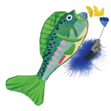 KONG Wrangler Angler Fish (Assorted Colours) - Plush Catnip Infused Toy for Cats