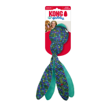 KONG Wubba Finz Blue – Tug & Fetch Dog Toy with Bouncing Balls & Squeaker