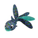 KONG Wubba Finz Blue – Tug & Fetch Dog Toy with Bouncing Balls & Squeaker