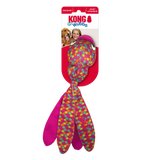 KONG Wubba Finz Pink – Interactive Tug & Fetch Dog Toy with Long Tails & Squeaker