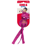 KONG Wubba Friends Ballistic – Durable Squeaky Dog Toy with Nylon Fabric & Floppy Tails