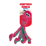 KONG Wubba Octopus – Soft Plush Squeaky Dog Toy with Floppy Legs for Tug & Fetch