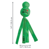 KONG Wubba Wet – High-Visibility Floating Dog Toy with Neoprene Fabric & Tails
