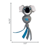 KONG Wubba Zoo Koala – Plush Dog Toy with Floppy Tails for Tugging & Fetching