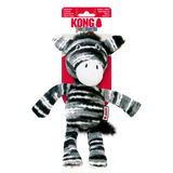 KONG Yarnimals Zebra – Floppy Plush Dog Toy with Squeaker for Cuddling & Gentle Play