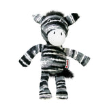 KONG Yarnimals Zebra – Floppy Plush Dog Toy with Squeaker for Cuddling & Gentle Play