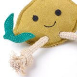 Green & Wilds Libby The Lemon Eco Dog Toy - Sustainable Jute & Suede Toy for Dogs